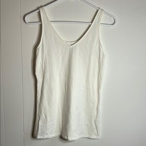 J. Jill Ivory Cream Fitted Cotton Tank Top Size S
